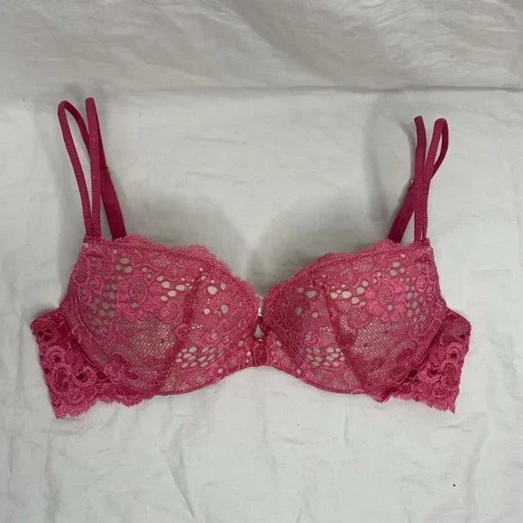 Victoria's Secret Pink floral lace push up bra 34A - Picture 3 of 11